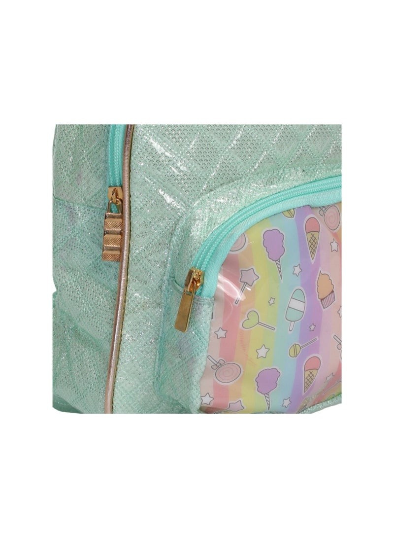 فانسي حقيبة ظهر للبنات - لون نعناعي بتصميم آيس كريم - Image 3